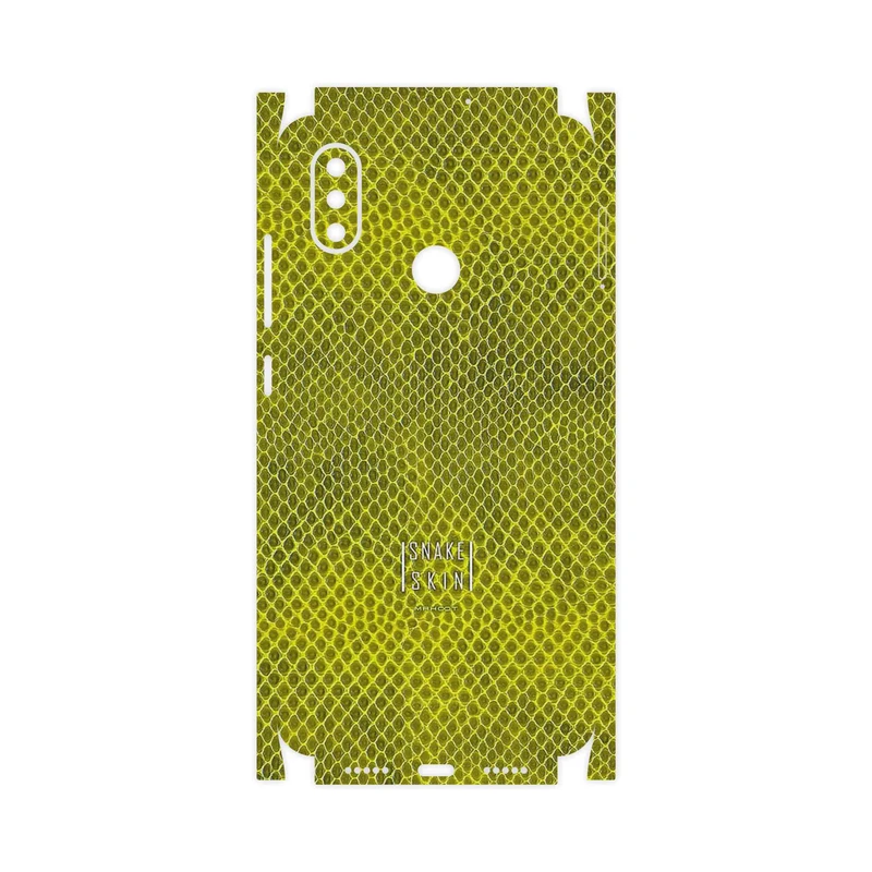 برچسب پوششی ماهوت مدل Yellow Snake Skin-FullSkin مناسب برای گوشی موبایل شیائومی Mi 8