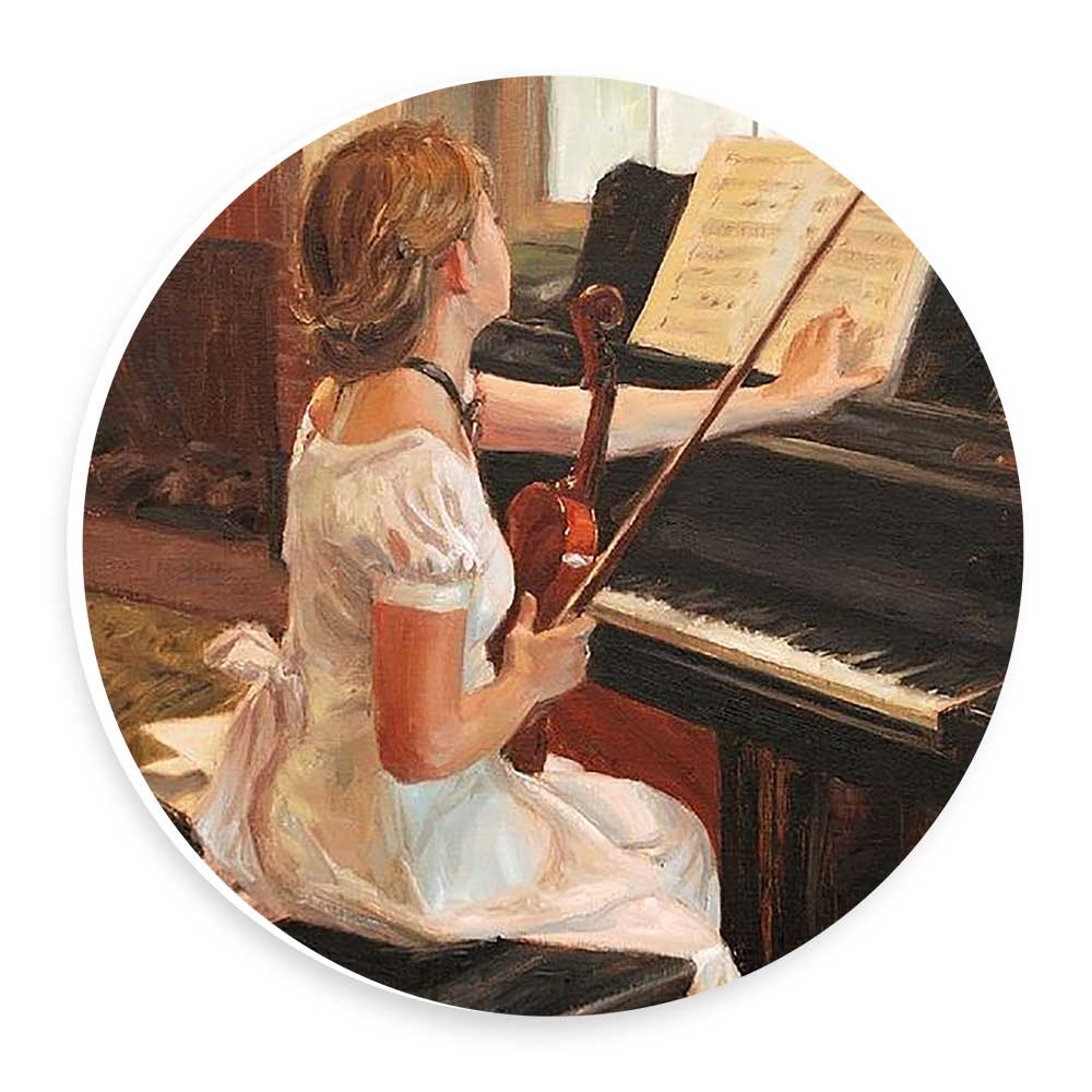  دیوارکوب طرح بانوی نوازنده مدل wtb702