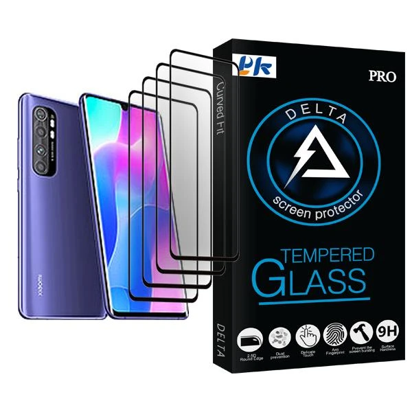 محافظ صفحه نمایش پی کی مدل Delta Glass MIX004 مناسب برای گوشی موبایل شیائومی Mi Note 10 Lite بسته چهار عددی
