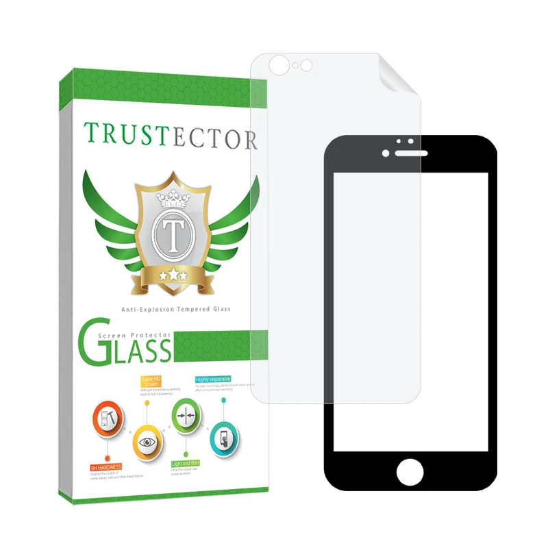 محافظ صفحه نمایش سرامیکی شفاف تراستکتور مدل CERAMICNANOTR مناسب برای گوشی موبایل اپل iPhone 6s Plus / 6 Plus به همراه محافظ پشت گوشی