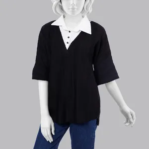 تونیک آستین سه ربع زنانه رخت پارسی
مدل S-02 رنگ مشکی