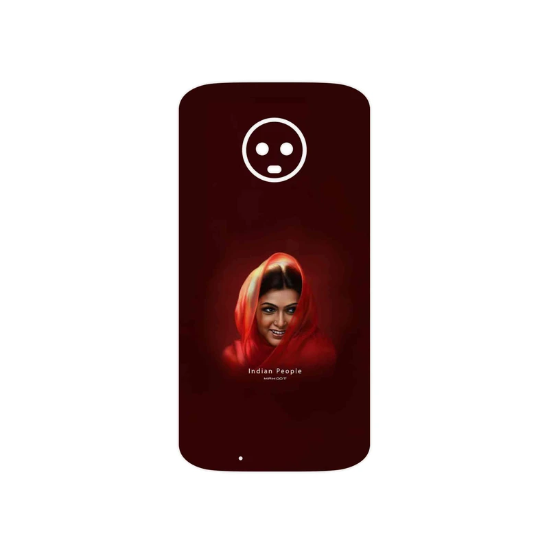 برچسب پوششی ماهوت مدل Portrait of an Indian Woman مناسب برای گوشی موبایل موتورولا Moto G6