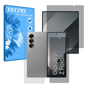 Tecno Resistant model privacy screen protector suitable for Samsung Galaxy Z Fold 6 mobile phone along with back protector