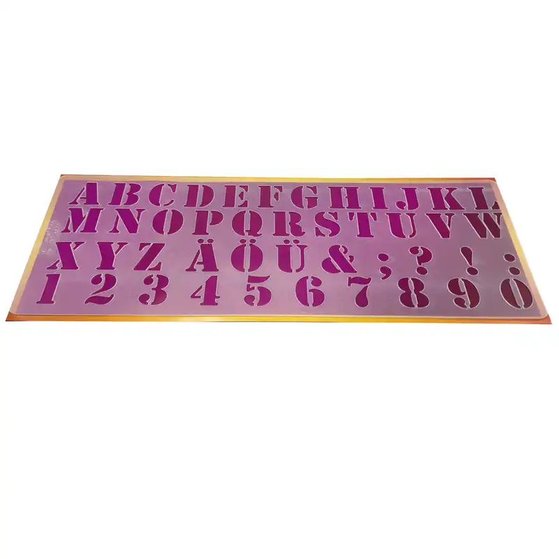 شابلون تزیین پاستیلو مدل Letters and numbers