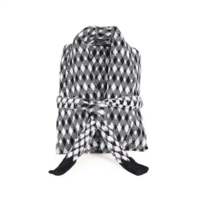 حوله پالتویی برق لامع طرح لوزی مخمل سایز 115