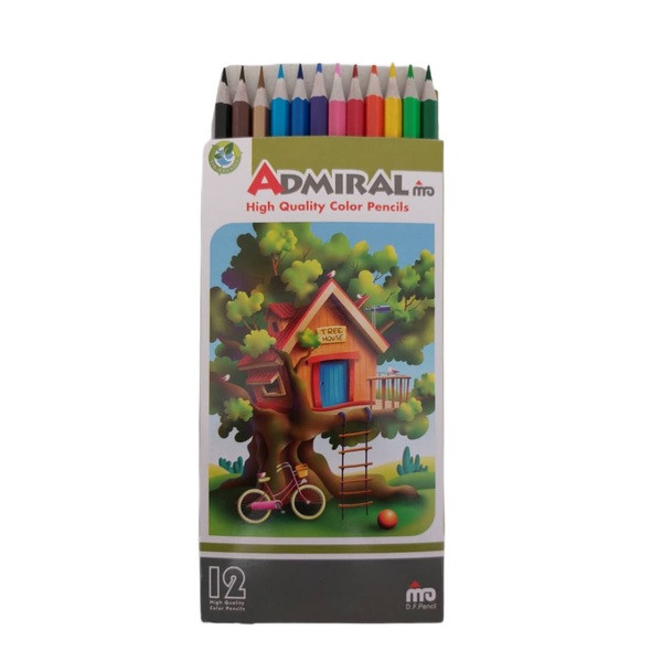 مداد رنگی 12 رنگ ادمیرال مدل 202