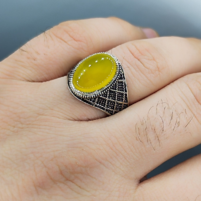 انگشتر نقره مردانه مدل شرف الشمس کد 766