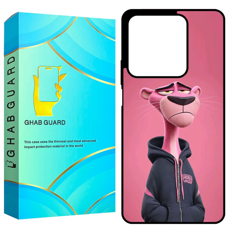 کاور قاب گارد طرح پلنگ صورتی مدل GCHPN134 مناسب برای گوشی موبایل شیائومی Redmi Note 13 4G   