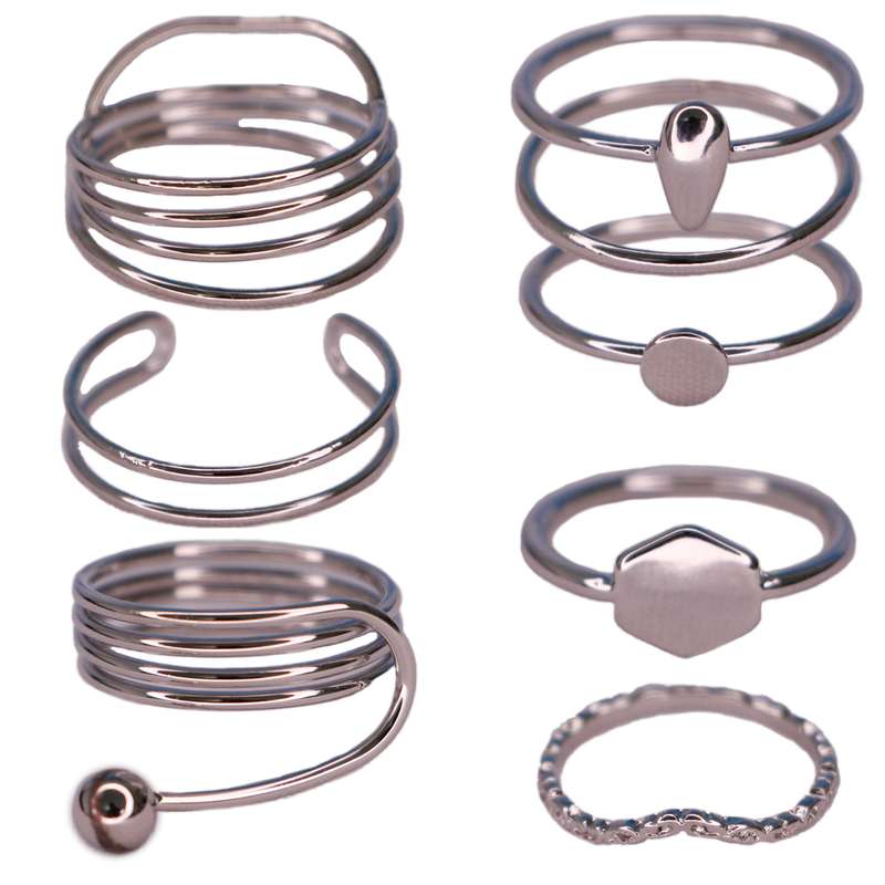 انگشتر زنانه مدل 008 بسته 8 عددی