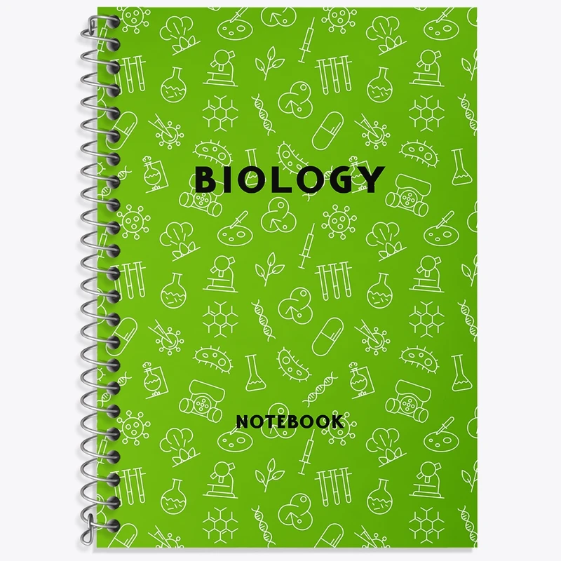 دفتر زبان 50 برگ خندالو مدل دو خط طرح زیست شناسی کد N851