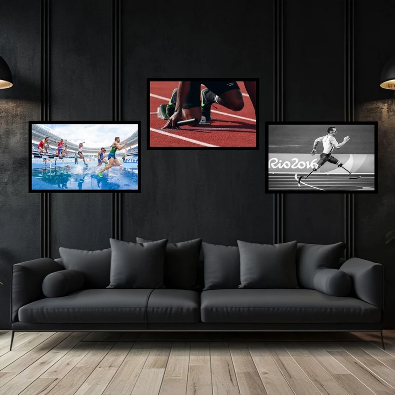 تابلو بکلیت طرح ورزشی  ورزش دو ومیدانی مدل  B-bu3756 مجموعه 3 عددی