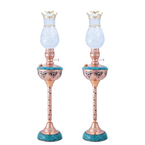 شمعدان فیروزه کوبی آرتکو کد 04 بسته 2 عددی