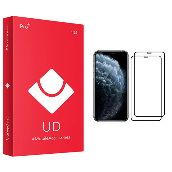 محافظ صفحه نمایش یو دی مدل +PRO مناسب برای گوشی موبایل اپل iPhone 11 Pro بسته دو عددی
