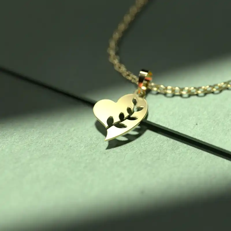 گردنبند طلا 18 عیار زنانه مدوپد مدل طرح قلب کد MM1280