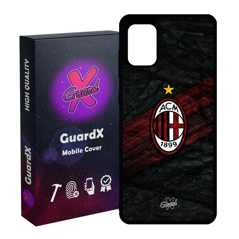 کاور گارد ایکس طرح AC Milan مدل Glass10057 مناسب برای گوشی موبایل سامسونگ Galaxy A31