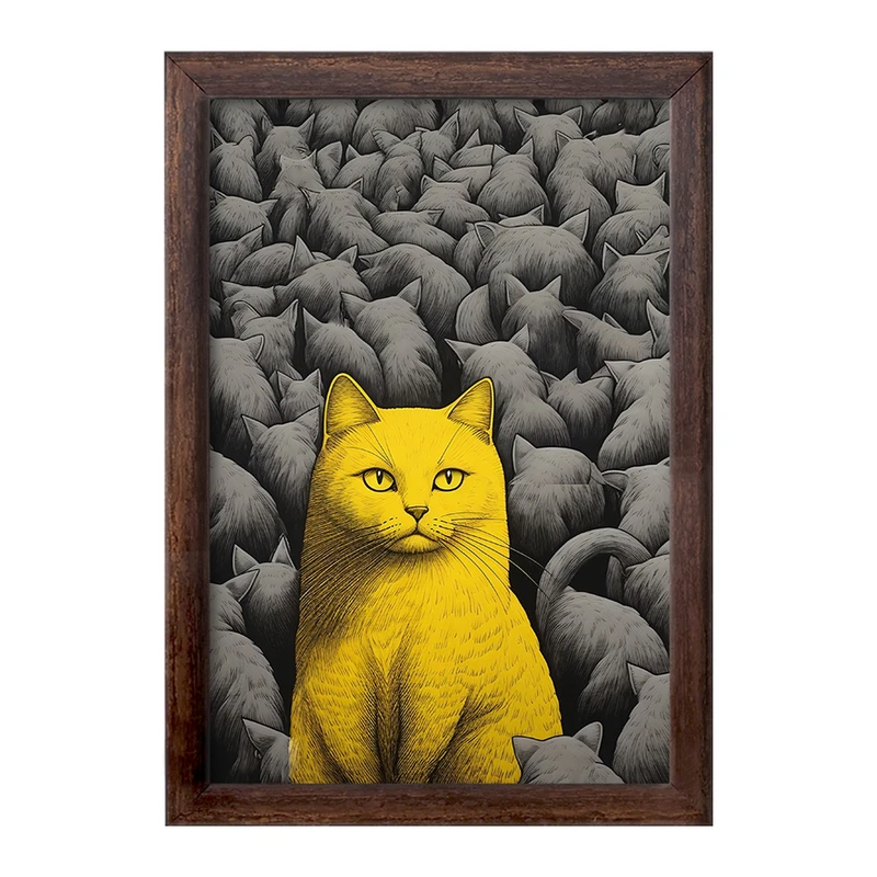 تابلو خندالو طرح گربه (Cat) کد F2891