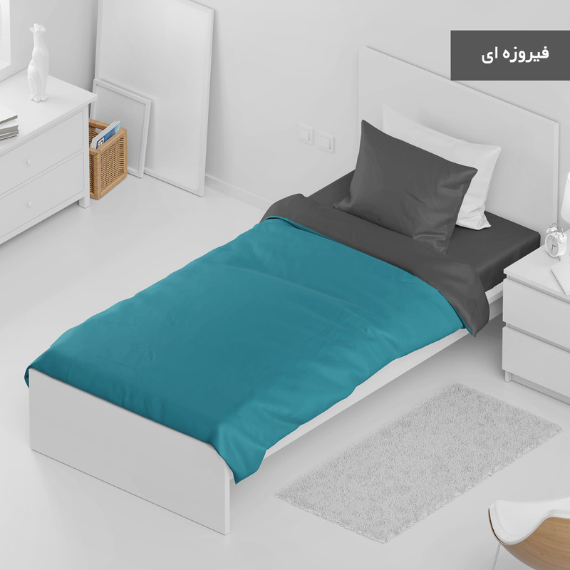 سرویس ملحفه مدل دورو میکرو کد 120 یک نفره سه تکه