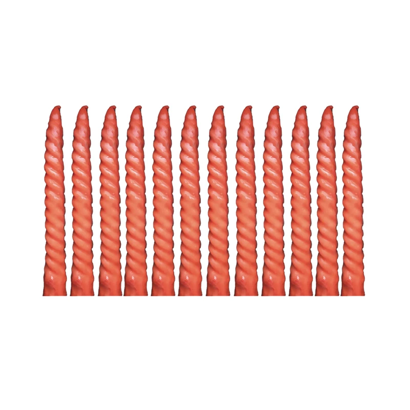 شمع قلمی بدون‌بو مدل پیچی زمان اتمام 1 ساعت مجموعه 12 عددی