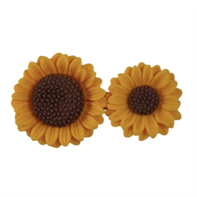 گیره مو زنانه مدل انبری طرح دوگل آفتابگردان