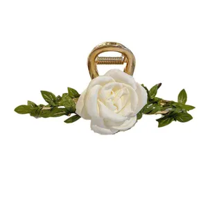 کلیپس مو زنانه مدل گل رز غنچه