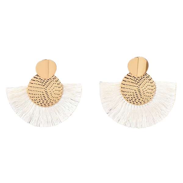 گوشواره زنانه شین مدل قطره‌ ای منگوله ای