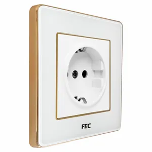 پریز برق ارت دار اف ای سی مدل کریستالی ps01