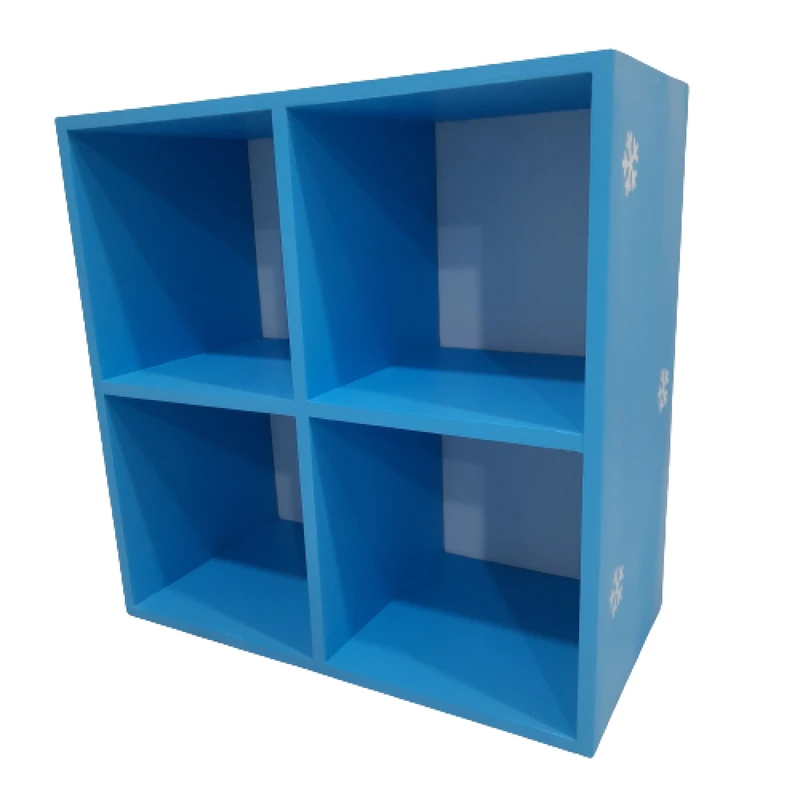 کتابخانه رومیزی  مدل باکس چهارخانه طرح برف کد 1