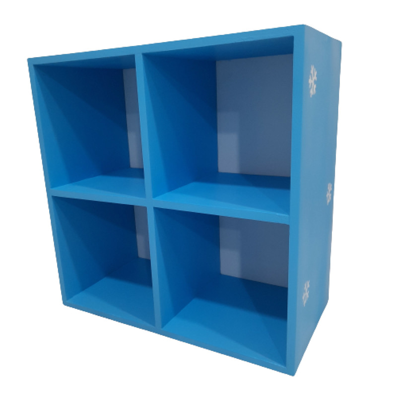 کتابخانه رومیزی  مدل باکس چهارخانه طرح برف کد 1