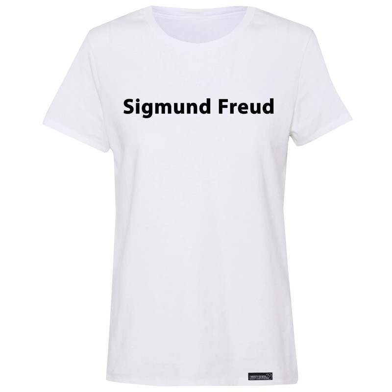 تی شرت آستین کوتاه زنانه 27 مدل Sigmund Freud کد MH1549