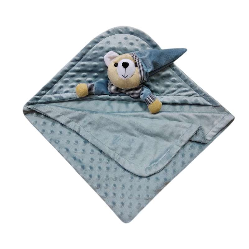 پتوی نوزادی مدل خرس کلاه دار کد 2 سایز 77×80 سانتی‌متر
