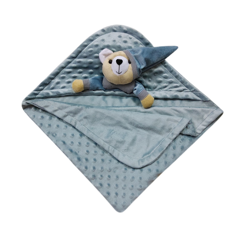 پتوی نوزادی مدل خرس کلاه دار کد 2 سایز 77×80 سانتی‌متر
