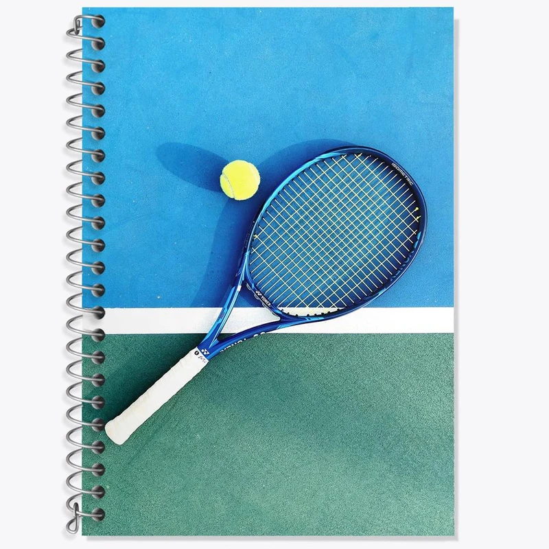 دفتر زبان 50 برگ خندالو مدل سه خط طرح تنیس Tennis کد 14601