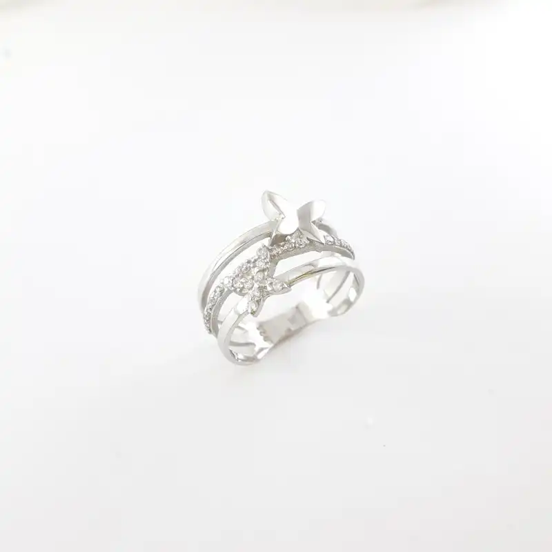 انگشتر نقره زنانه مدل پروانه1