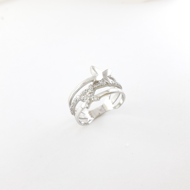 انگشتر نقره زنانه مدل پروانه1