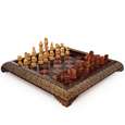صفحه شطرنج خاتم کاری هنرلوکس مدل مربعی به همراه مهره thumb 1