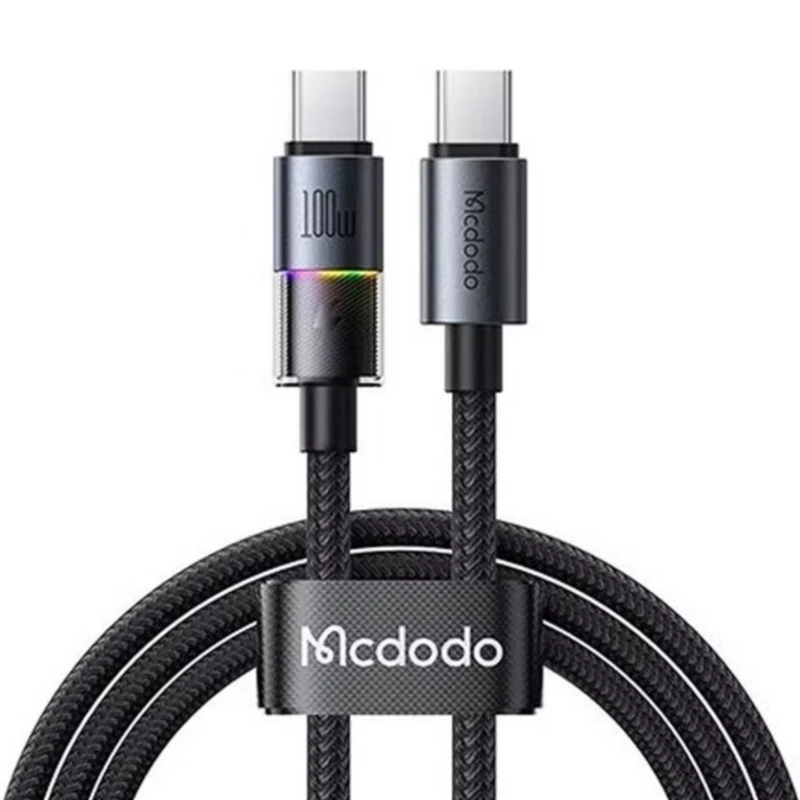 کابل USB-C مک دودو مدل 7colorful lights طول ۱.۲ متر