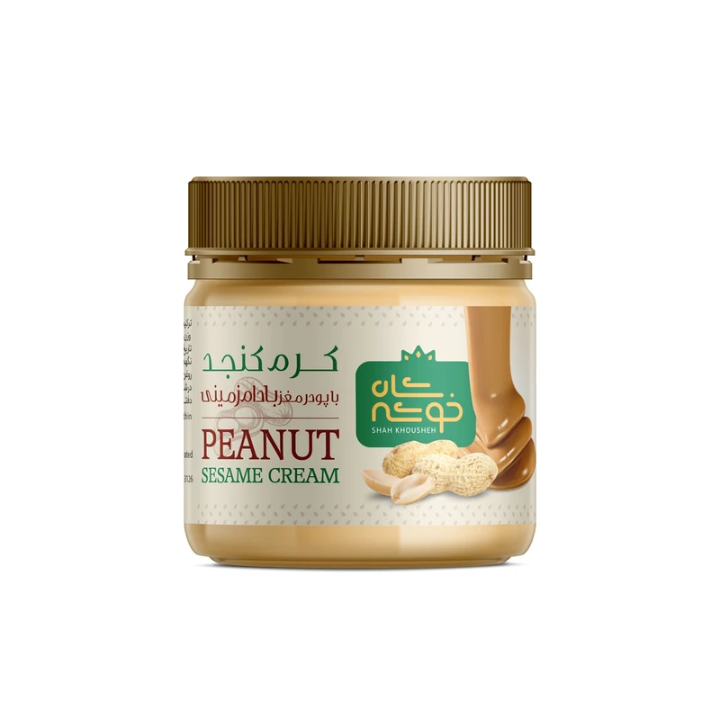 کرم کنجد با پودر بادام زمینی  شاه خوشه - 350 گرم