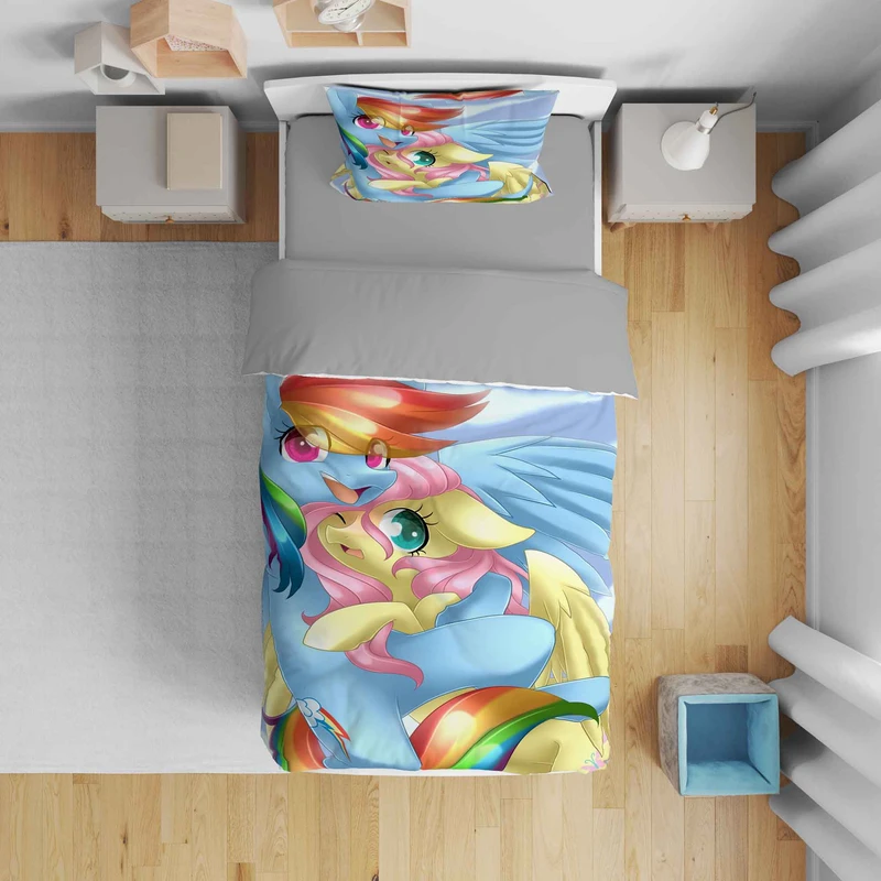 سرویس روتختی مدل کارتونی 5438 تک نفره 5 تکه