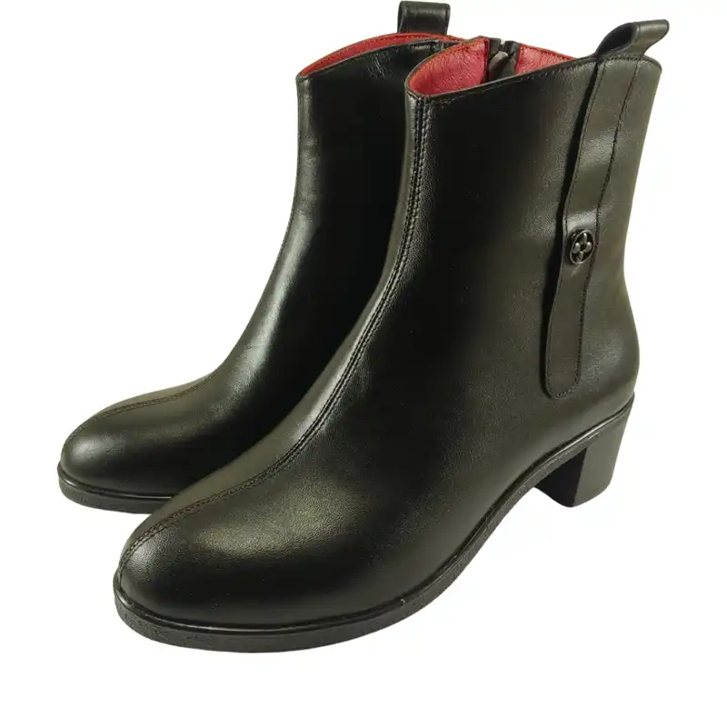 نیم بوت زنانه مدل چرم طبیعی کد 676.1