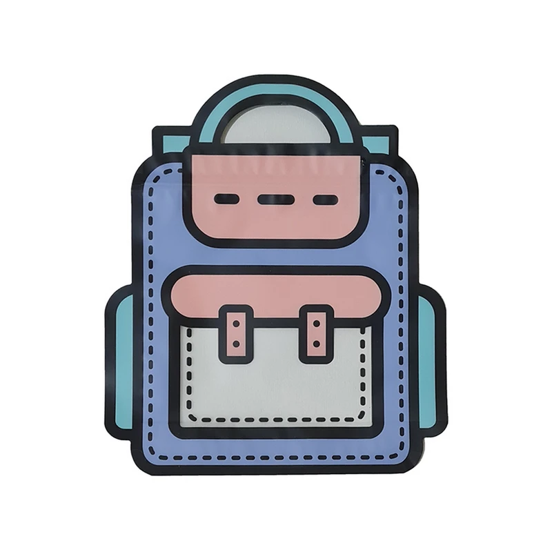 کیسه زیپ دار مدل فانتزی طرح کیف مدرسه مجموعه 5 عددی