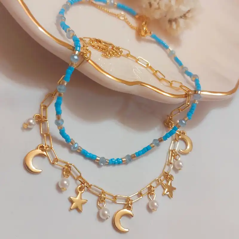 پابند زنانه مدل مهتاب مجموعه 2 عددی