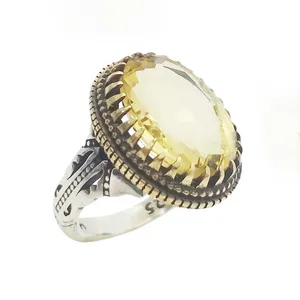 انگشتر نقره مردانه مدل سیترین کد 41701961