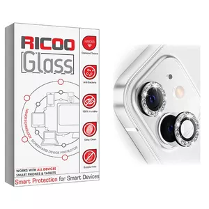محافظ لنز دوربین  ریکو مدل RiC2 رینگی نگین دار مناسب برای گوشی موبایل اپل iPhone 12 Mini