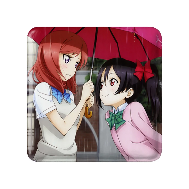 مگنت خندالو طرح نیکو و ماکی انیمه لاو لایو Love Live  مدل مربعی کد 18308
