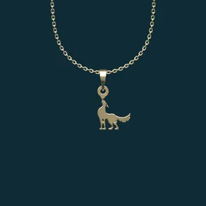 گردنبند طلا 18 عیار زنانه مدوپد مدل روباه کد BB2-1-1115