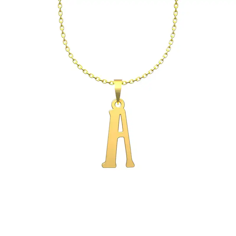 گردنبند طلا 18 عیار زنانه مدوپد مدل حرف A کد H3-1-1339