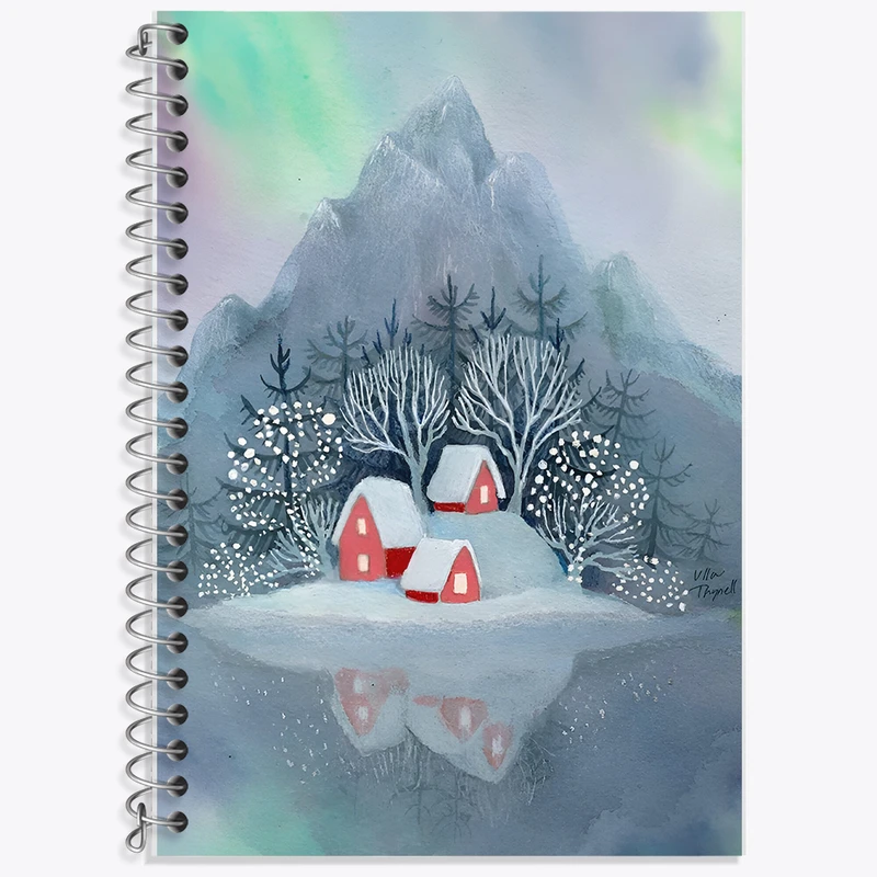 دفتر نت موسیقی 50 برگ خندالو طرح کلبه ی برفی کد F8251