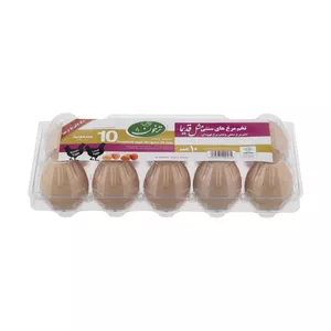 تخم مرغ سنتی مثل قدیما ترخون بانو بسته 10 عددی