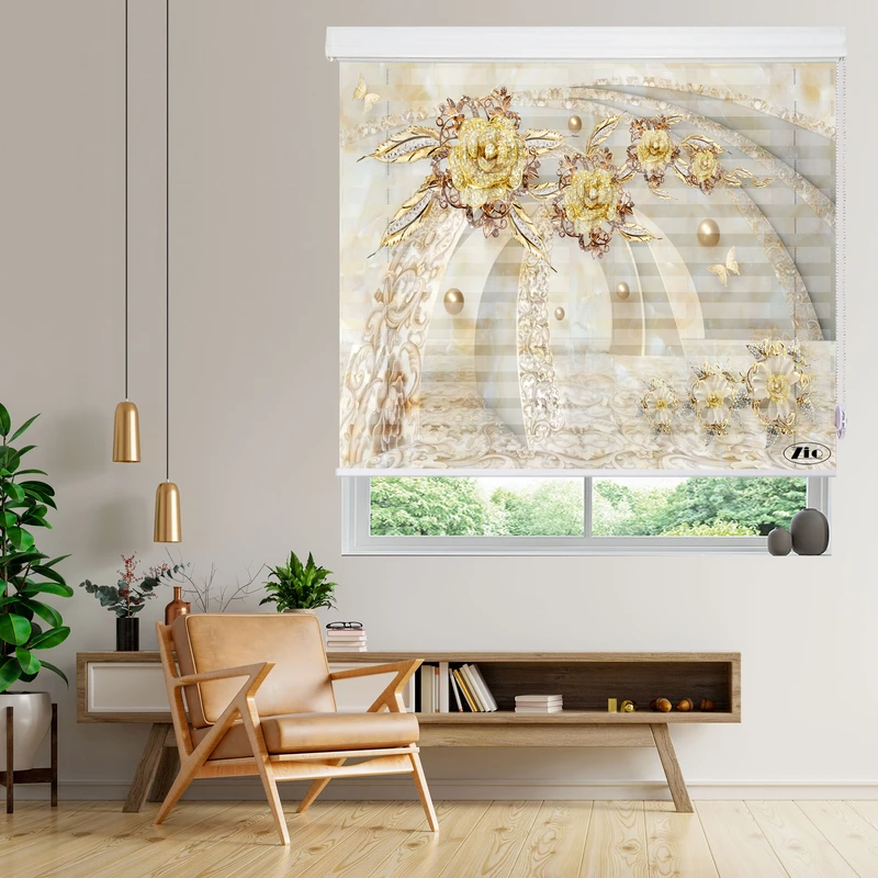 پرده زبرا زیو مدل 3D-1022 سایز 200x200 سانتی متر