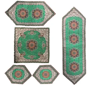 ست 5 تکه رومیزی ترمه طرح ترنج کدtst51